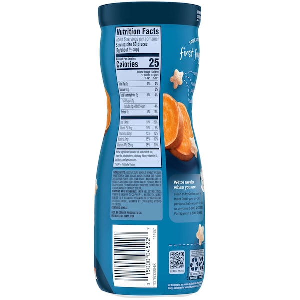 Gerber Puffs Sweet Potato Baby Snack 1.48 oz., PK6